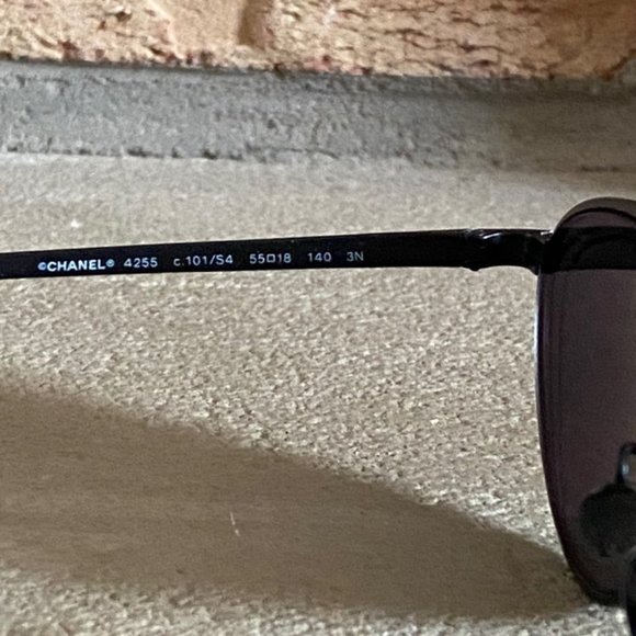 Chanel CH4255 Cat Eye/Oval Sunglasses Matte Black - Picture 3 of 8